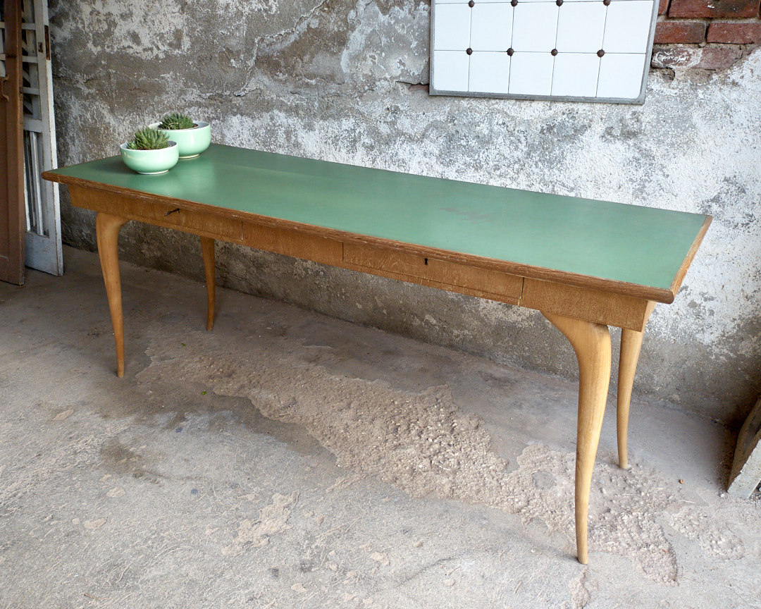 Tavolo verde due cassetti - immagine 2